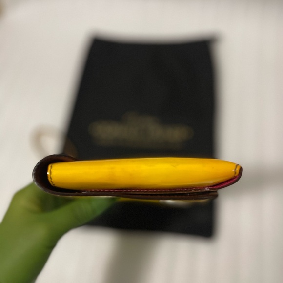 Rare DJP Couture Yellow Patent Leather Clutch/Wristlet –Made in Italy + Dust Bag